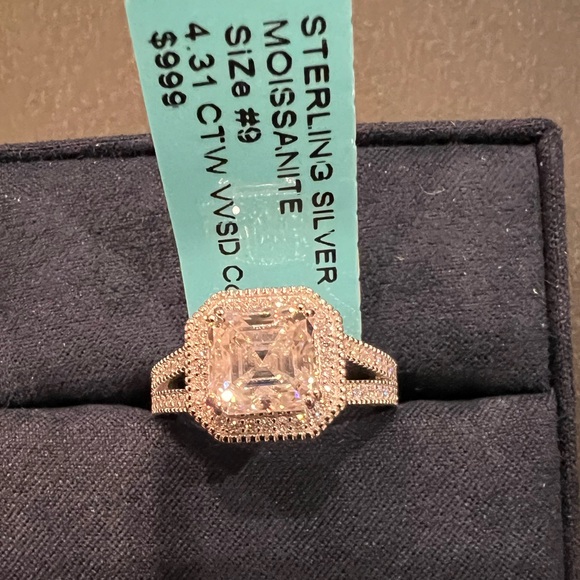 Sterling Silver Moissanite Ring